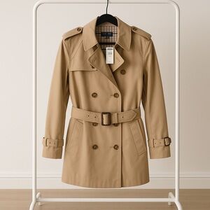 Ralph Lauren women’s  Surrey Tan beige Coat trench size 16